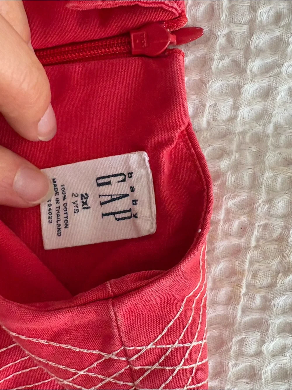 GAP Baby Red Dress with Zipper & Bloomers - size 2